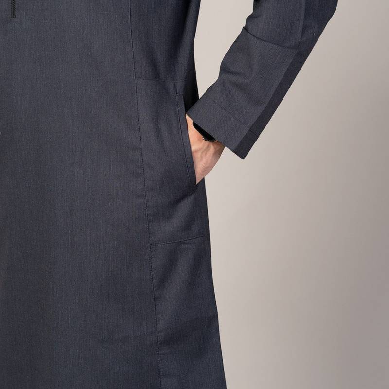 Foto produk SAMASE Jubah Lengan Panjang hitam R046 5