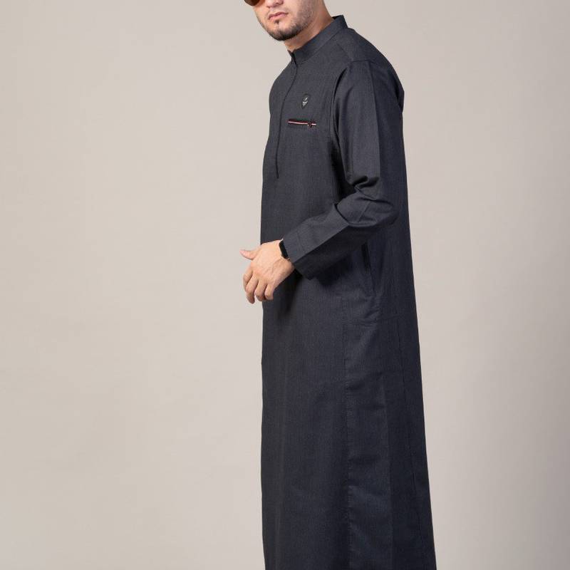 Foto produk SAMASE Jubah Lengan Panjang hitam R046 4