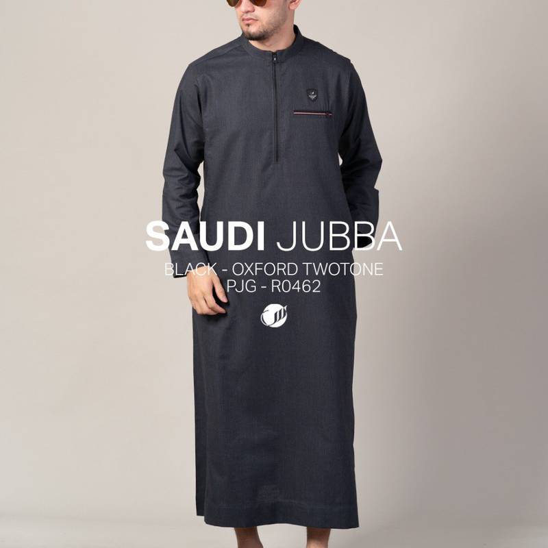 Foto produk SAMASE Jubah Lengan Panjang hitam R046 1